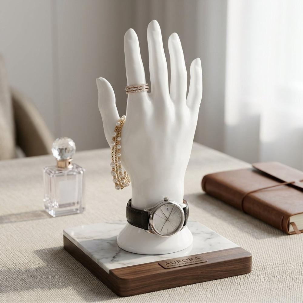 3D Printed Mannequin Hand Model Elegant Ring Organizer Jewelry Display Hand Model Home Use