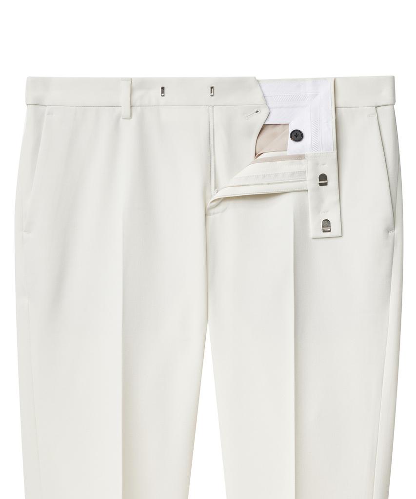MUSINSA STANDARD Tapered Hidden Elastic Waist Length Slacks [Cream]