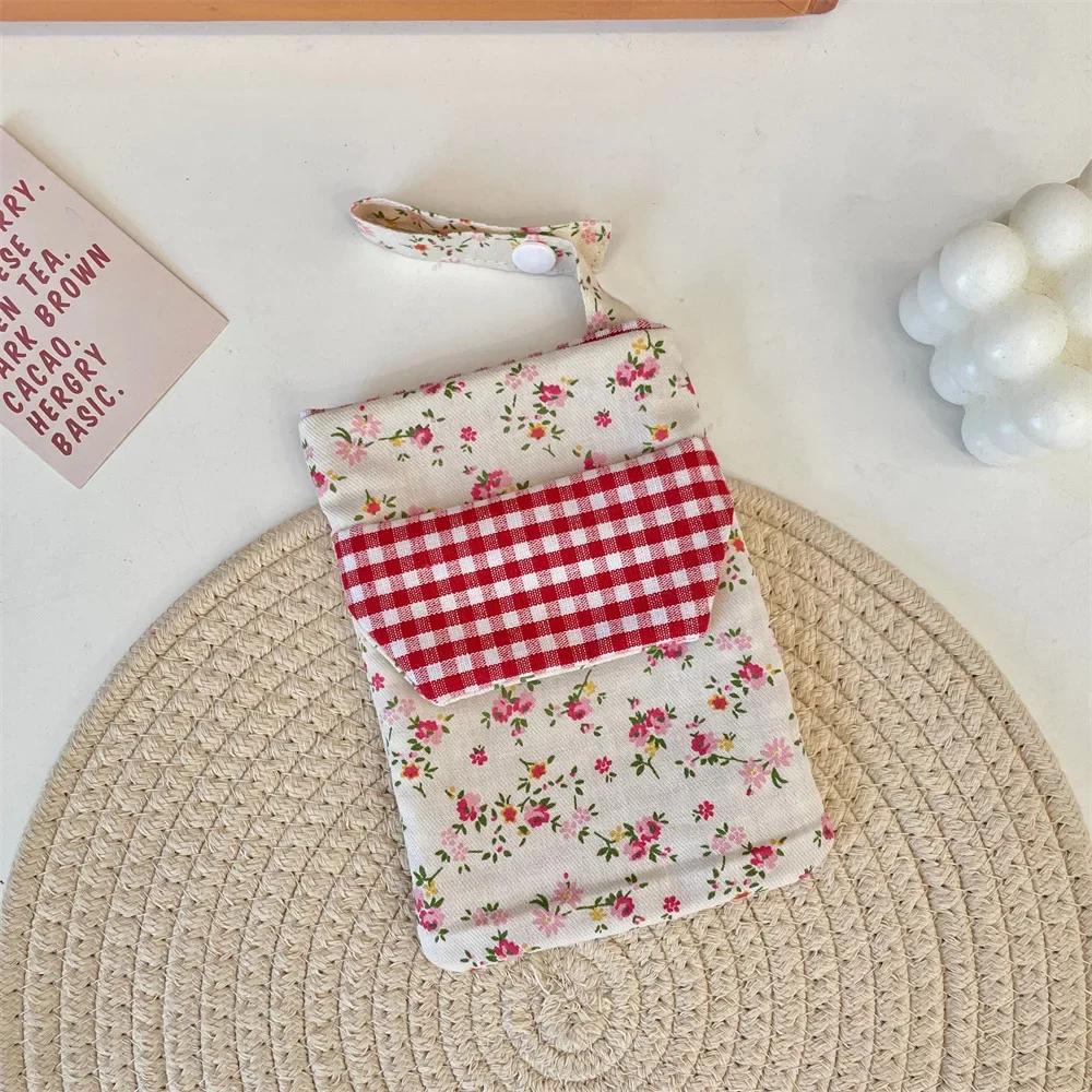 Fabric Bow Pencil Case Floral Cute Pen Holder Pouch Soft Portable Pencil Bag For Office Women & School Student & Nurse