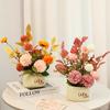 New Artificial Flowers Fake Ornament Artificial Flowers Plants Living Room Table Decor Accessories Party Decoration Flower POTS