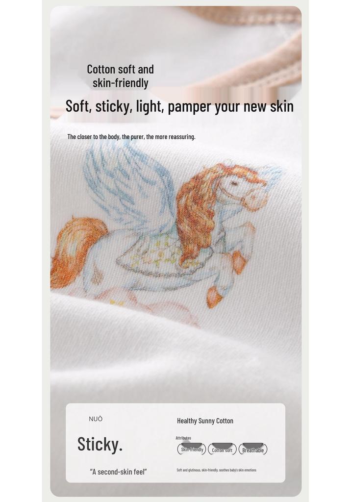 Newborn Summer Breathable Half-Back Top - Soft, Boneless Belly Protection