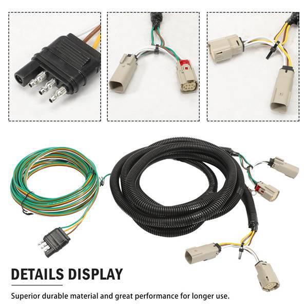 Plastic 58992 RV Tractor Wiring Harness for Small Boat Towing, Includes 1 Set of Colors as Pictured.