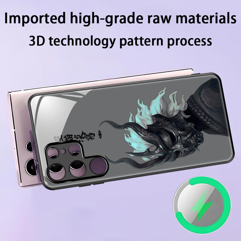 Cool Shadow slave  Phone Case For Samsung S25 S24 S23 S22 S21 S20 Plus Ultra Note20 Glass Magnetic Case