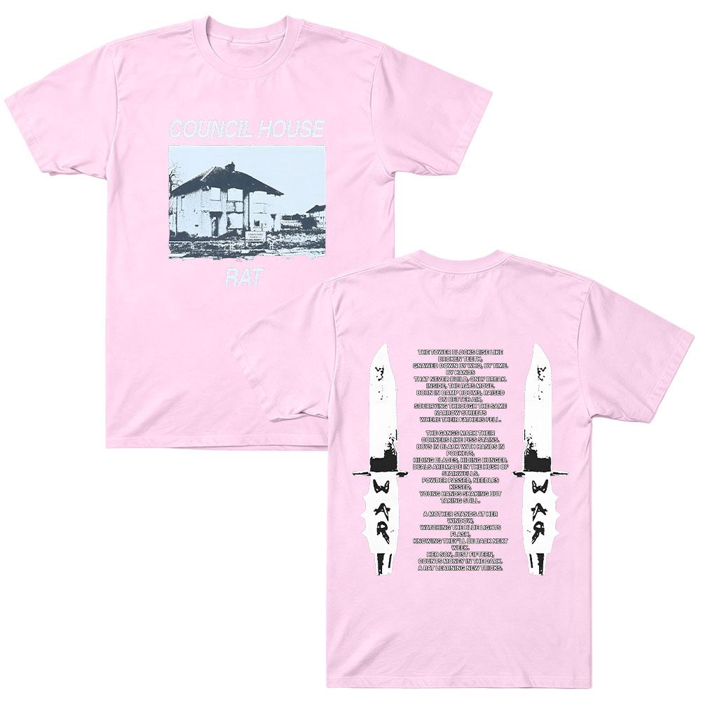 Esdeekid Merchtee Council House Rat T-Shirt Retro Vintage Print Cotton Tshirt Women Men Fashion Casual Short Sleeve O Neck High Quality Tops