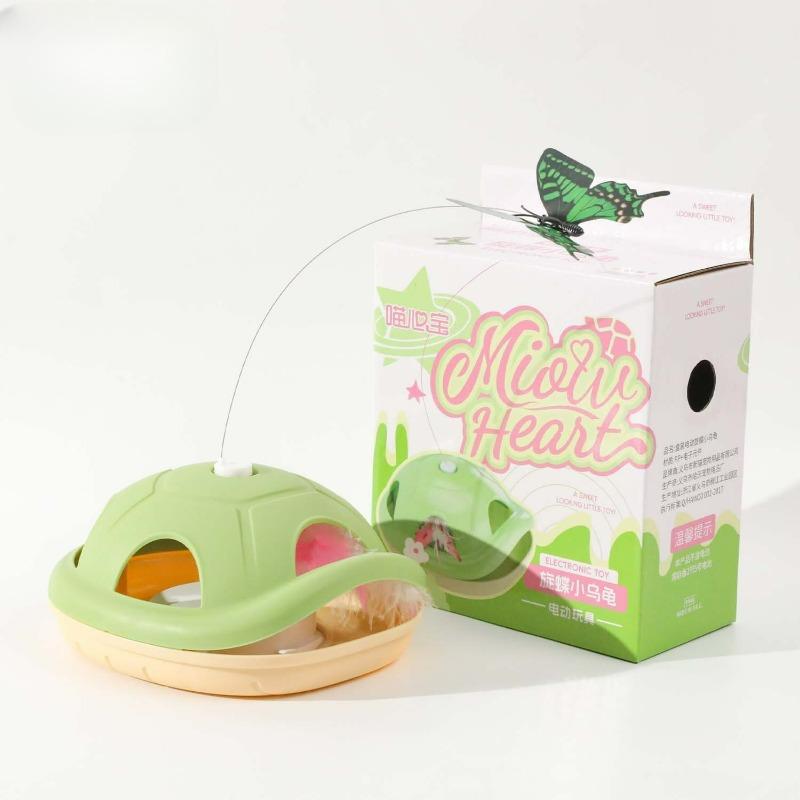 Cat Teaser Toy Electric Butterfly Training Pet Self-entertaining Gadgets Cat Plates Toy Feather Electric Butterfly Toy Accessory