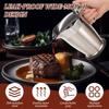 Stainless Steel Gravy Boat 450/750ml Gravy Sauce Jug with Hinged Lid for Family Dinner, Thanksgiving, Halloween, Christmas