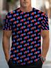 Men'S 3D Digital Print T-Shirt LOVE Graphic Tee Round Neck Casual Shirt For Everyday & Formal Wear Summer Short Sleeve Tees
