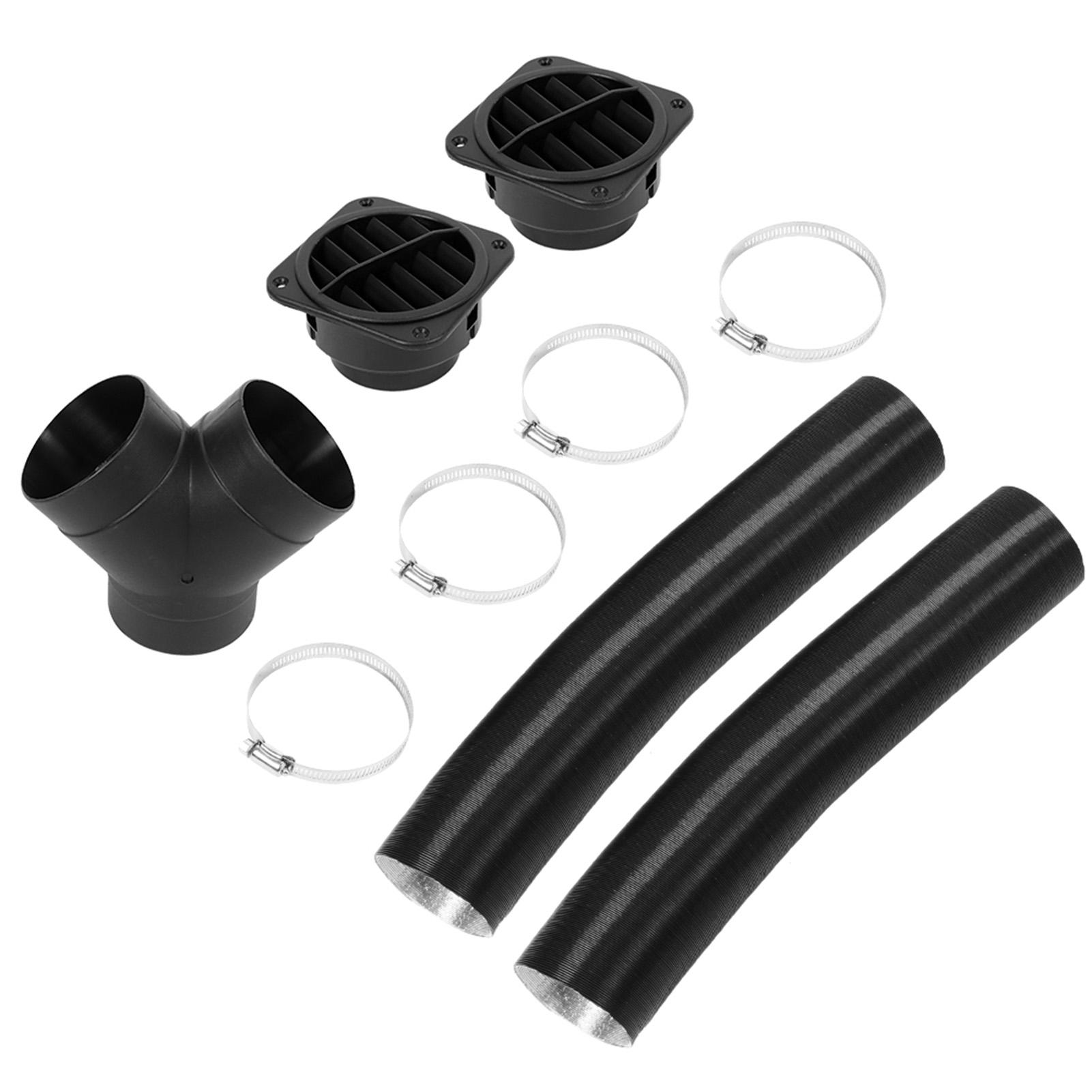 

75mm Car Diesel Heater Pipe Ducting Warm Air Vent Outlet Kits 102114340000 чёрный