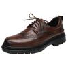 2025 spring and autumn new men's block casual leather shoes men's formal business men's shoes men's English leather Sh