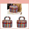 Classic Plaid Wash Bag With Spacious Interior And Dividers For Makeup And Toiletries
