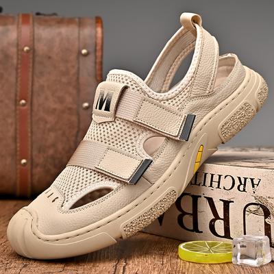 Genuine Leather Men Sandals 2024 New Summer Breathable Men Beach Sandalias Man Fashion Slippers Men's Outdoor Casual Sneakers