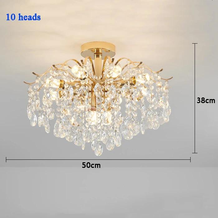 

Nordic Crystal Led Chandelier for Living Dining Room Kitchen Food Tables Bedroom Pendant Lights Home Decor Lusters Luminaires 3 color changeable