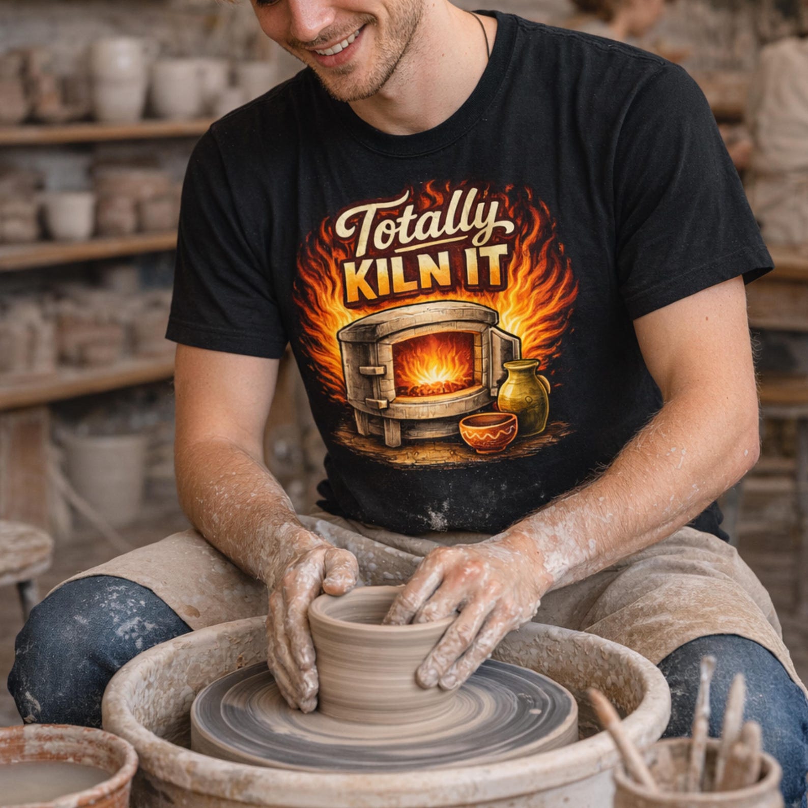 Totally Kiln It Pottery T-Shirt: Funny Ceramics Class Gift 3XL