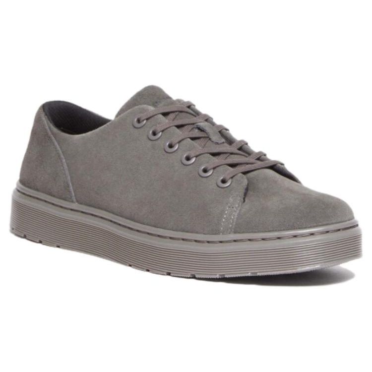 DR. Martens Dante Brando Wildleder Runde Spitze Schnürung Low-Top Sneaker Unisex Sneaker Grau 31203029