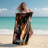 Personalized customized proof beach towel with Juice WRLD pattern - soft, absorbent,quick-drying,perfect swimming,camping&bathing
