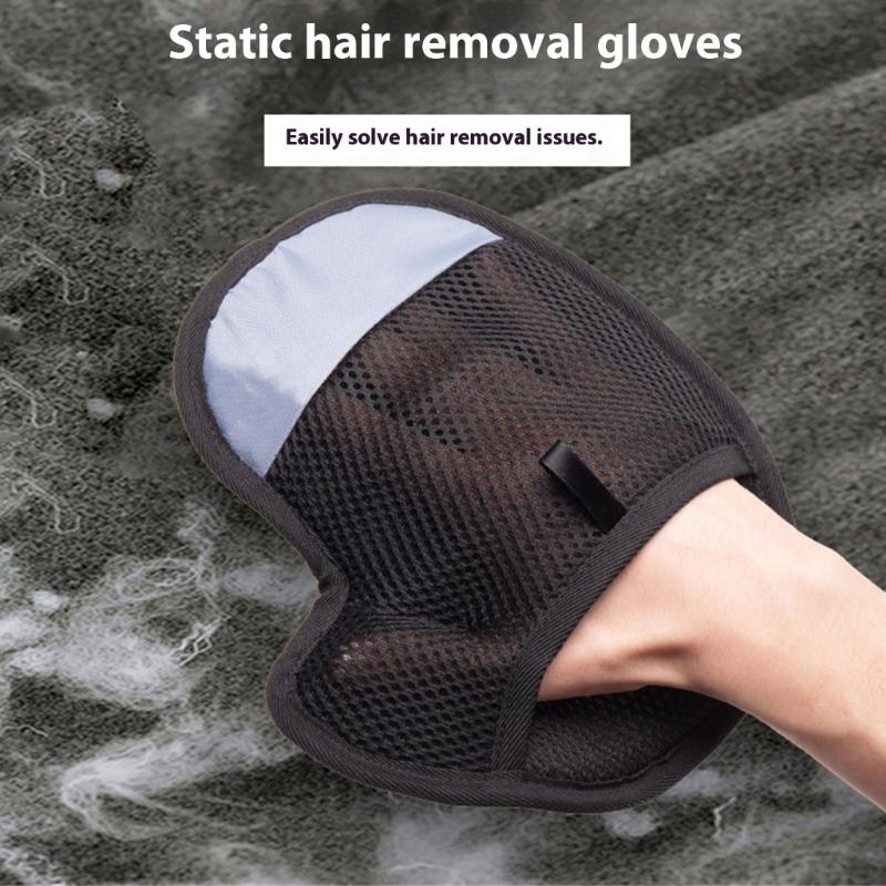 Reusable Pet Grooming Glove Double Side Hair Remover Brush Removes Shedding Hair for Dog Cats Grooming Supply