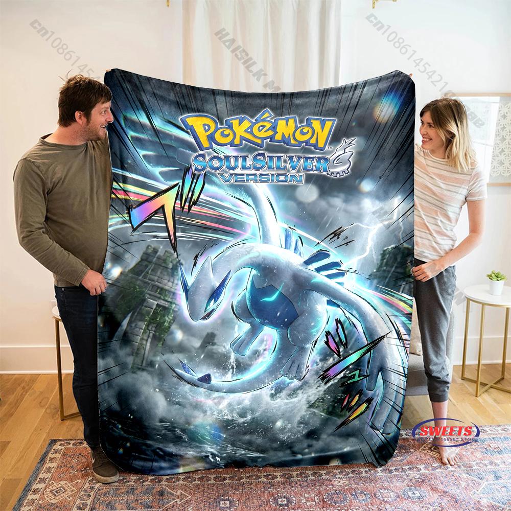Free Shipping! HD Pokemon Lugia Print Blanket Warm Soft Comfortable Home Travel Blanket Sofa Bedding Cover Blanket Gift for Kids