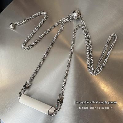 Lanière Chaîne Bandoulière Réglable avec Clip Arrière de Téléphone Universel pour Femmes