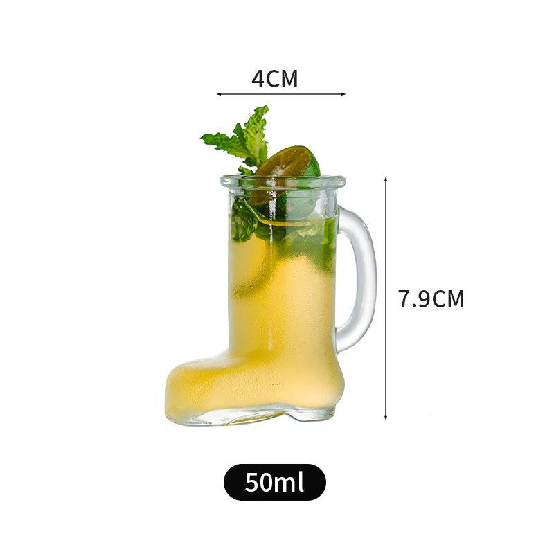 Creative Mini Boot-Shaped Shot Glass with Handle – Novelty Cocktail & Wine Cup