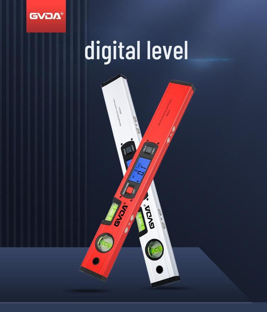 GVDA High-Precision Digital Angle Ruler with Magnetic Level and Aluminum Alloy Construction for Home Decoration