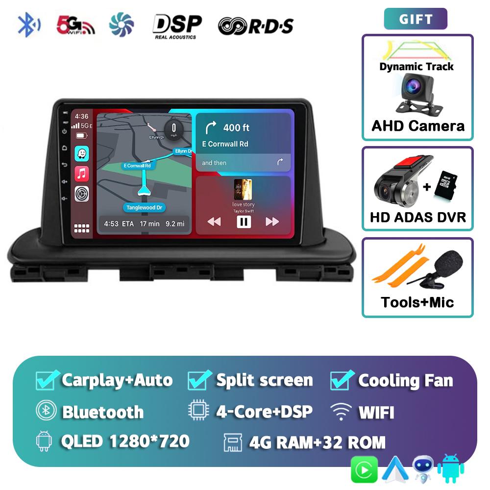 Android 14 Carplay Auto Car Radio For Kia Cerato 4 IV 2018 2019 2020 2021 Multimedia Video Player GPS Navigation DSP Stereo WIFI