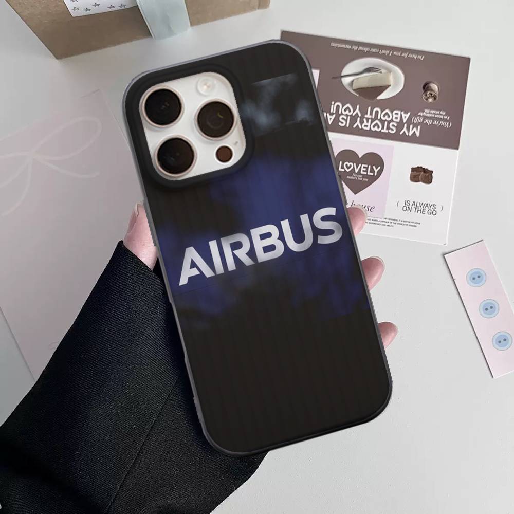 

A-Airbus Logo Phone Case For IPhone 17 16 15 14 13 12 11 Pro Max Plus Corrugated Bumper Back Cover Shell iPhone 12 pro