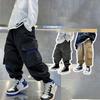 Boys Cargo Pants Spring Autumn Casual Long Style Trousers Kids Joggers Children Sport Outdoor Pants