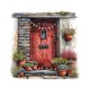 Forest-style Bedroom Sofa Wall Stickers: Window, Plants, Flowers, Cat Mural Decoration
