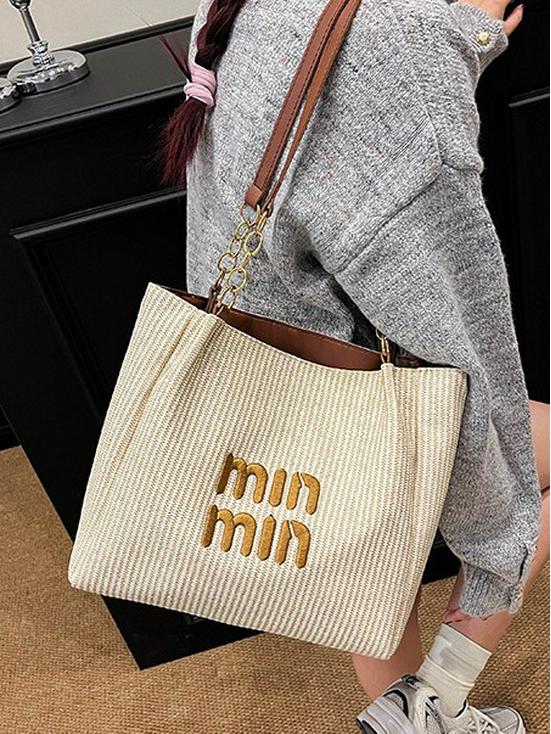 Minmin Teksturowana Torba Crossbody Podpachowa na Ramię - Damska Modna Torba do Dojazdów