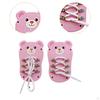 Tie Lacing Toy Shoes Tying Practice Board Fine Motor Skills Threading Teaching Toys Wooden Busy
