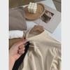 Women's White Cashmere Slim-Fit Long-Sleeve T-Shirt with Stand-Up Collar - Autumn/Winter Velvet-Brushed Solid Color Top