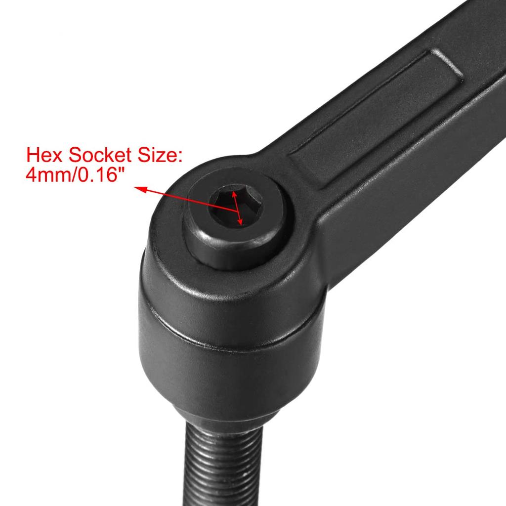 uxcell Handle M8 x 25mm Adjustable Clamp Lever Thread Male