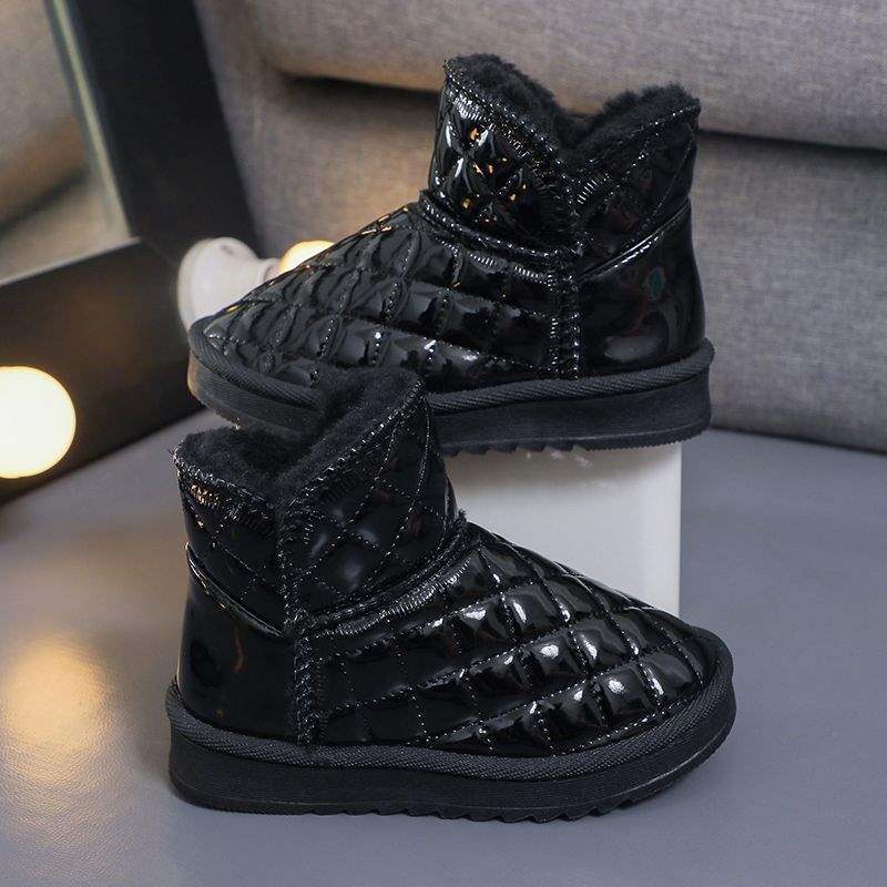 

Детские зимние ботинки 2025 осень-зима новые хлопковые ботинки для девочек флисовые теплые водонепроницаемые детские ботинки хлопковые ботинки для мальчиков короткие ботинки inner length 21.5cm 37 yards