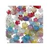 50Pcs Acrylic Cherry Blossom Beads Golden-Plated Flower Spacer Beads DIY Handmade Necklaces Bracelets Jewelry Making 5-Petal Floral Charms