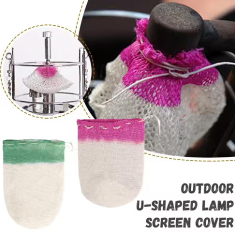 10PCS Outdoor Camping Gas Lantern Light Mantles Gauze Mesh Gas Lantern U-shap Mantle Kerosene Lamp Cover For Camping Accessories