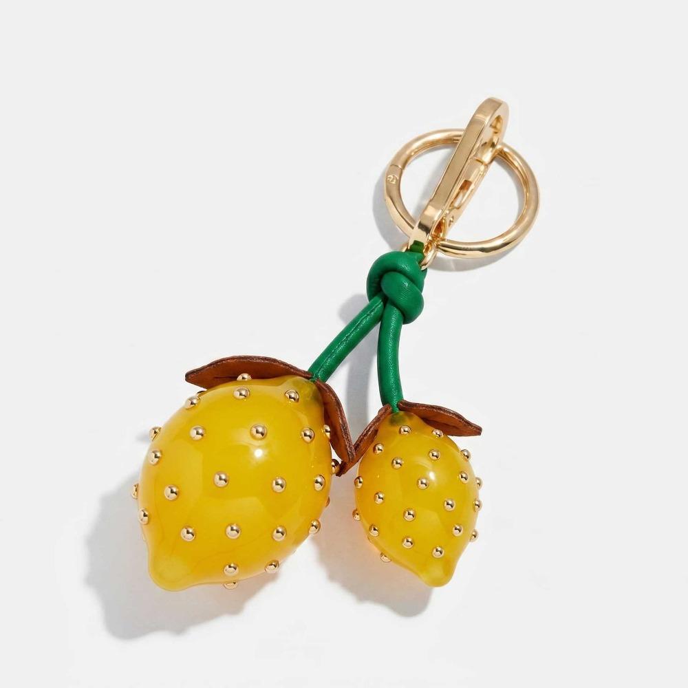Zinc Zinc Alloy Fruit Keychain Inlaid Metal Nails Bag Charm Bag Accessories Cherry Pendant Girls