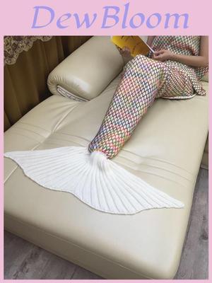 Mermaid Tail Blanket For Kids And Adults With Fleece Material Perfect For Spring And Autumn Cozy Comfort