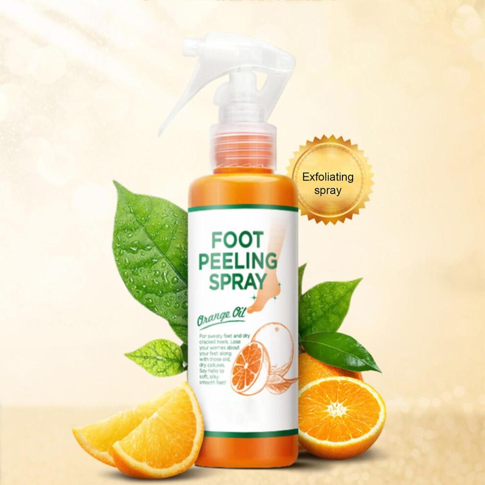110ml Foot Peeling Spray Repair Rough Heels Cracked Healing Effective Orange Essence Pedicure Foot Dead Skin Remover For Heel City