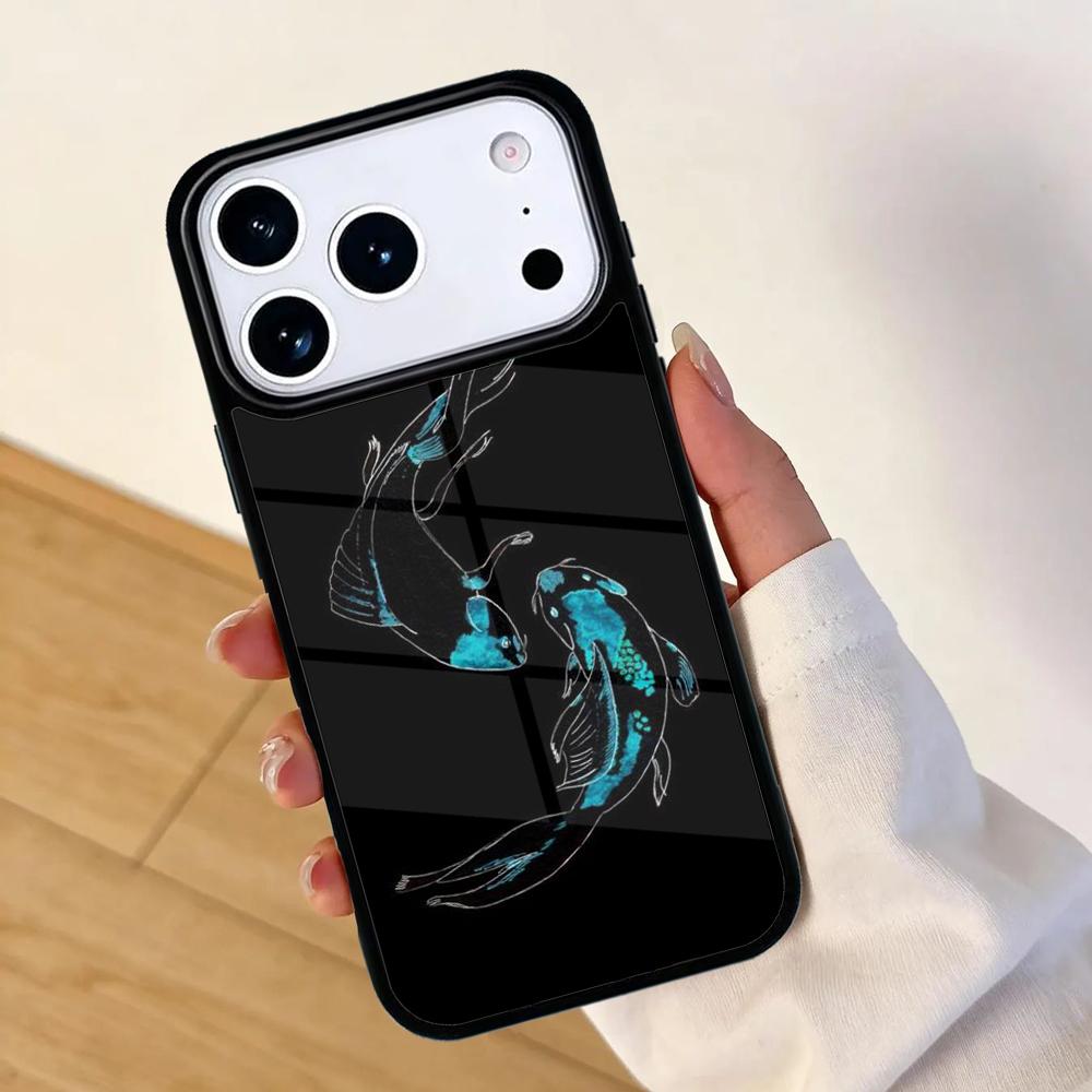 Koi Carp Fish Mobile Phone Case for IPhone 17 AIR 16pro Max 15 14 13 12 11 Bumper Cover