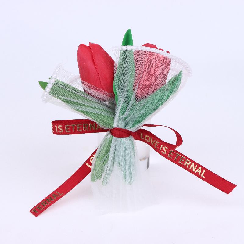 For Desk Decor Weddings Special Moments Adorable Mini Floral Arrangement Mini Tulip Bouquet Simulated Flower Perfect