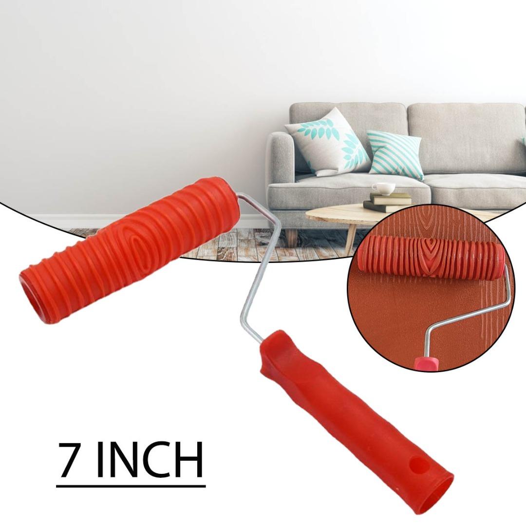 

PDTO Валик для рисования узором из дерева 7-дюймовый валик для краски под дерево Инструменты с тиснением