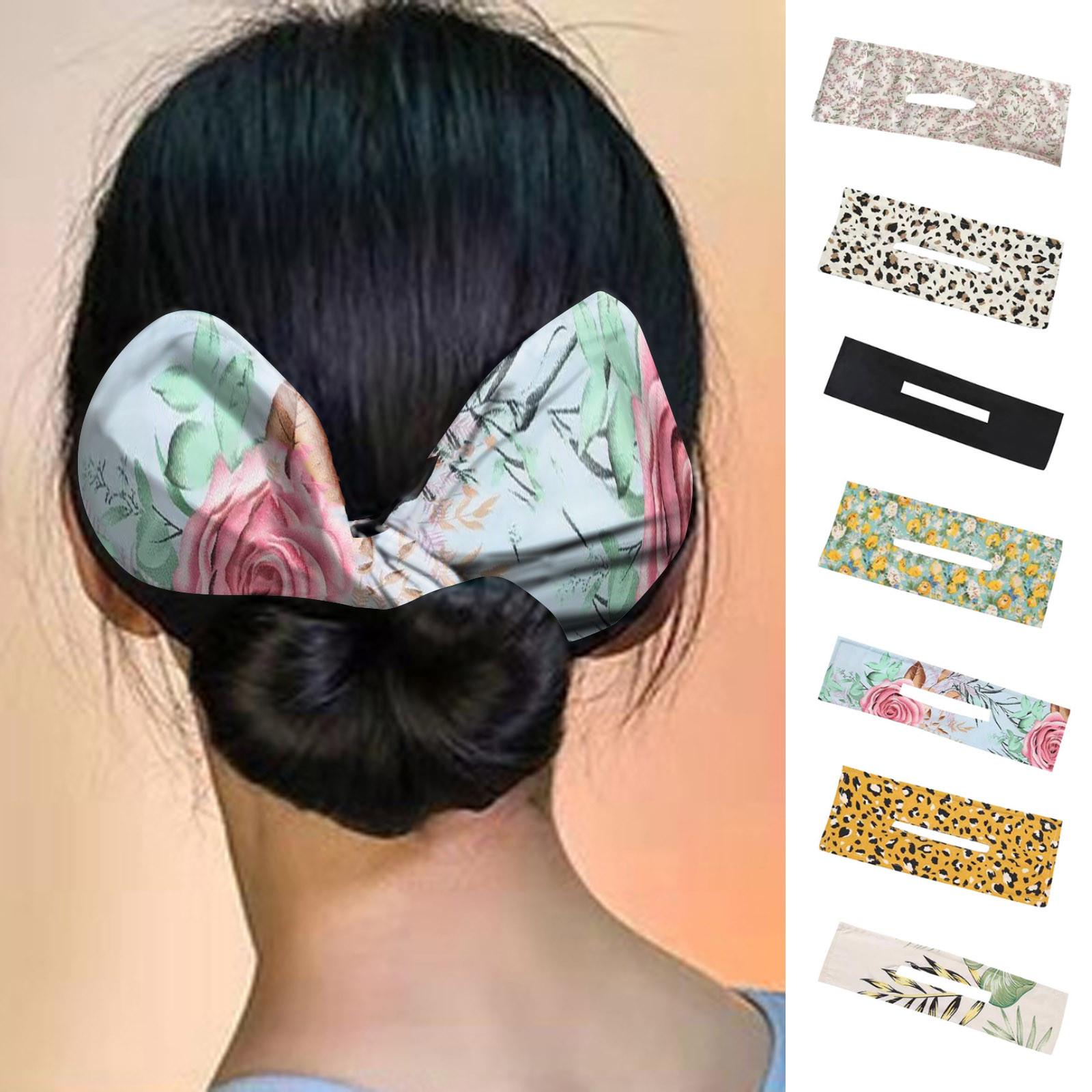 

(проектор)Женская мода, повседневные прически с бантом и принтом, закрученные богемные головные уборы