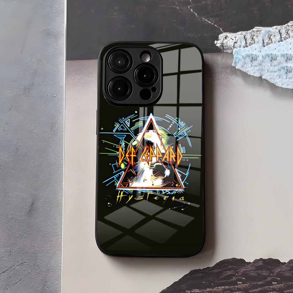 Hot Rock Band D-Def Leppard Phone Case For IPhone 17 Air 16 E Pro Max 15 14 13 Mini 12 Pro 11 Max Plus Black Glass Cover