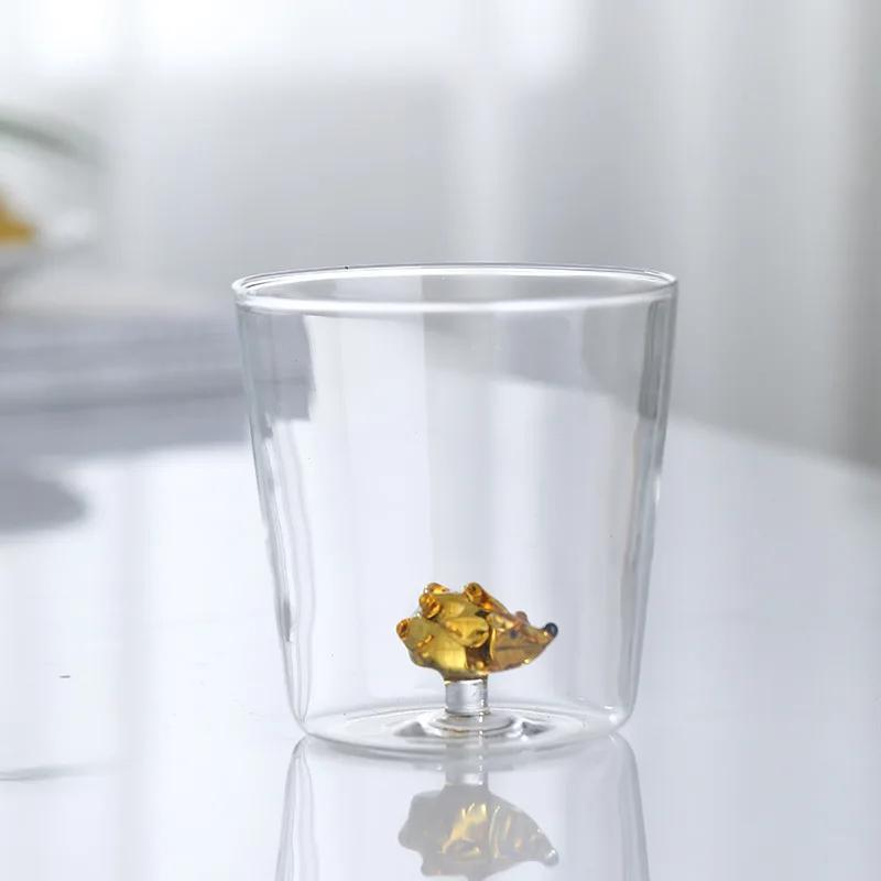 Cute 3D Animal Farm Glass Cups Italy Design Glassware Drink Whiskey Glasses Coffee Mug Kids Borosilicate Milk Water Teacup