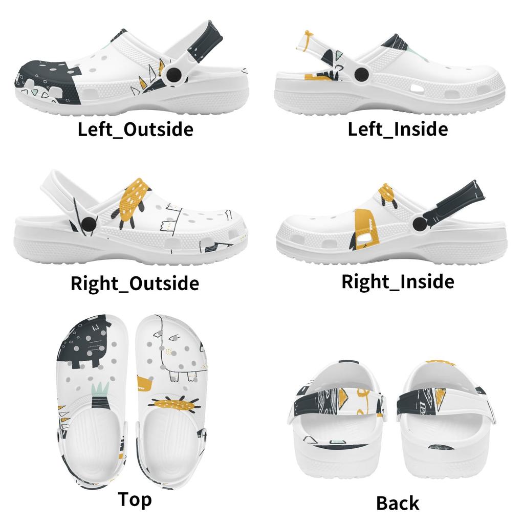 Casual Printed EVA Clogs Women Men Ventilated Lightweight Slip On Casual Shoes Soft Sole Summer Sandals Daily Leisure Wear