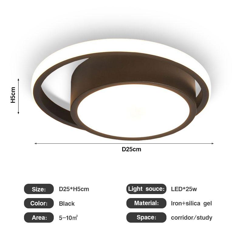 Nordic Black White LED Ceiling Lights Chandelier Lamps for Corridor Balcony Interior LED Ceiling Lamp Decor for Home AC85-265V