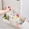 Luxury Cosmetics Organizer Makeup Storage Box with Mirror Integrated Dressing Table Cosmetics Rack Lipstick Storage Cabinet Box