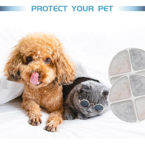 12 Pack Cat Water Fountain Filters Compatible with Pet Fountain Filters Replacement, Pet Filters for Water Fountain