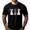 Cute Pink Leopard Plaid Flower Happy Easter Bunny Rabbit Graphic Tees Vintage Streetwear Tops T Shirt