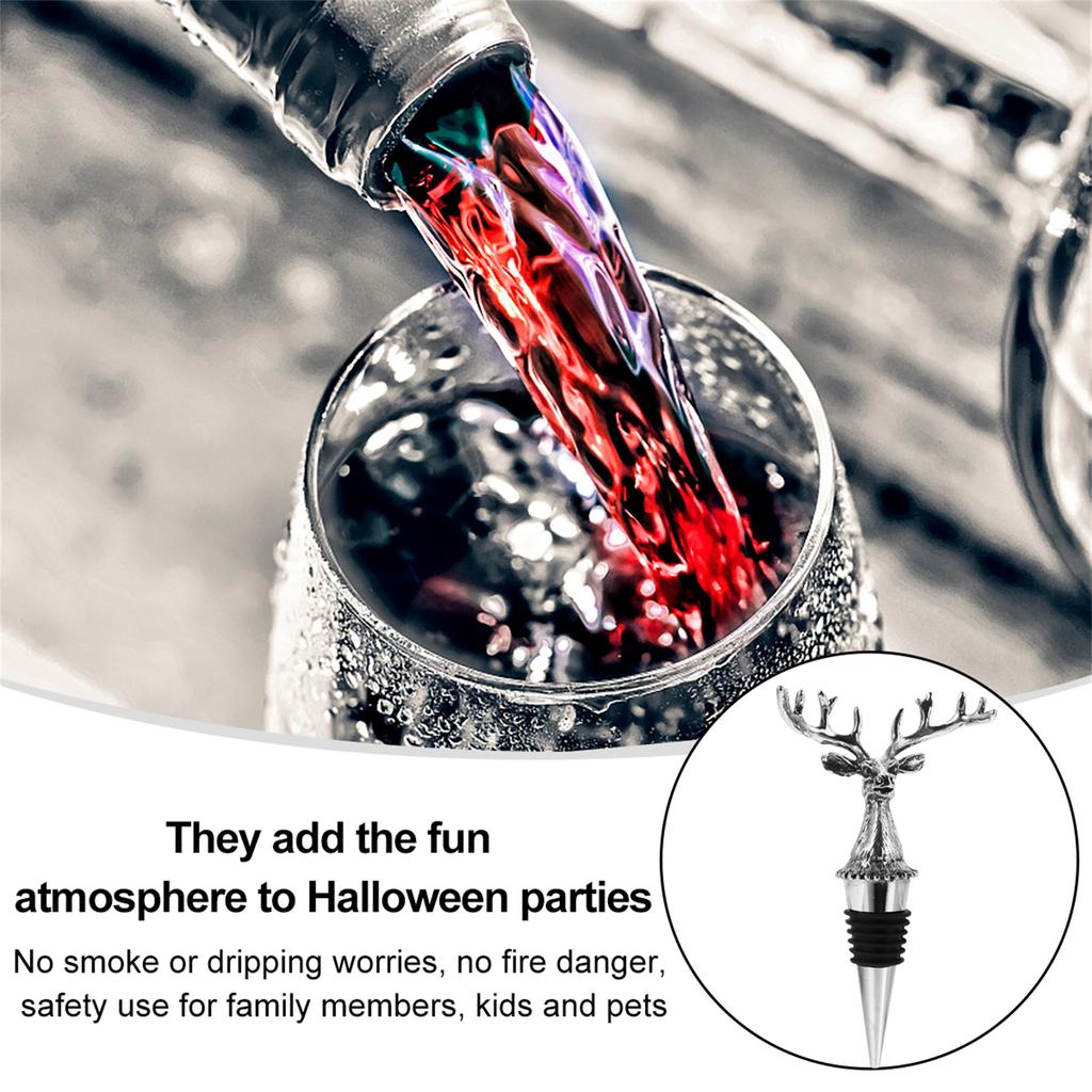 Flaschenverschluss Elchkopf Stopfen Niedliche Feiertagsstopper für Glasflaschen Modischer Lustiger Silberner Kapselheber